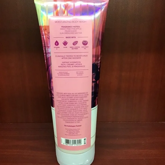 Bath Body Works Costa Rica Pink Pineapple‎ Sunrise Moisturizing Body Wash 10 oz - Picture 2 of 2
